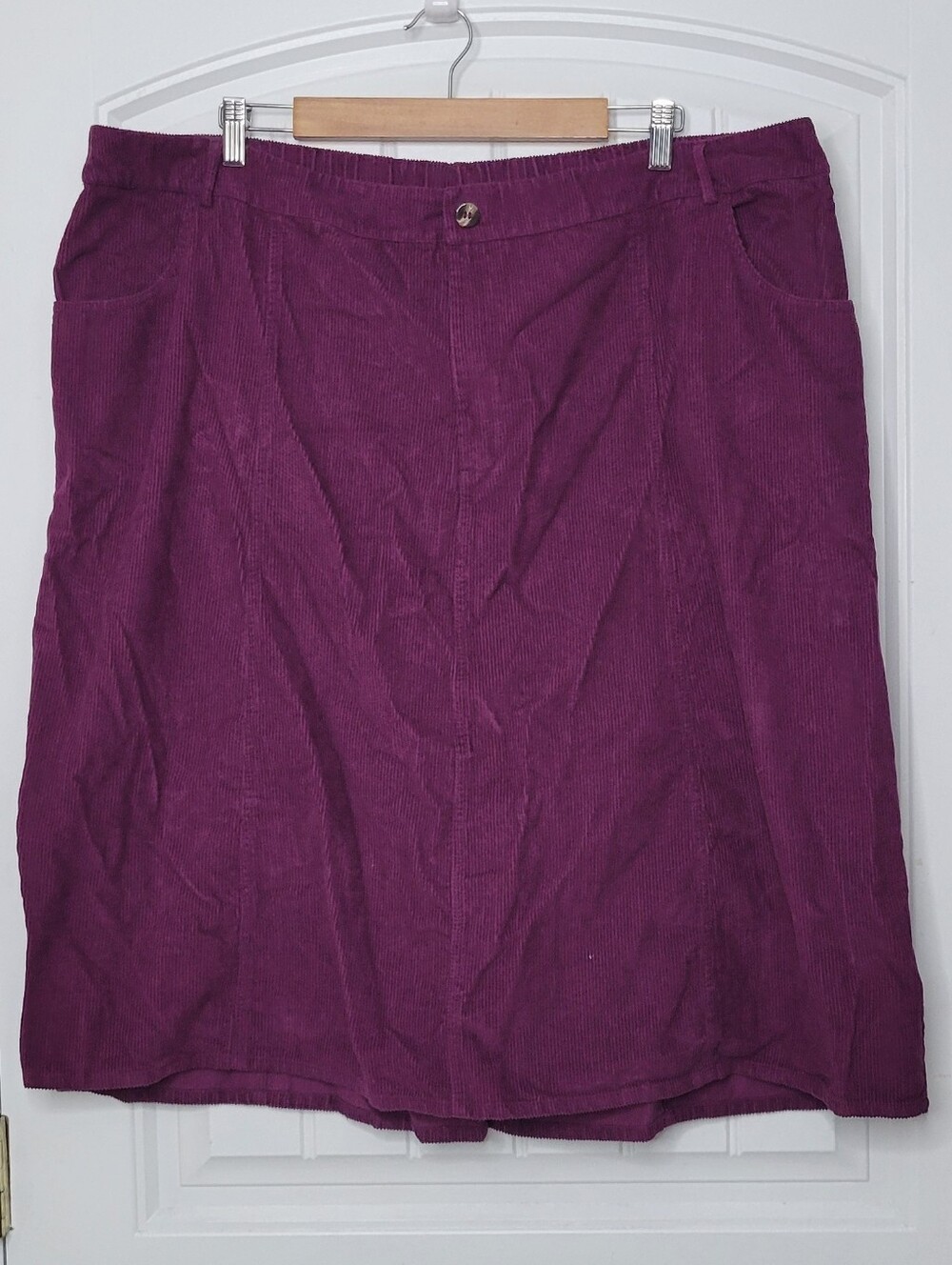 Serengeti Women's Purple Corduroy A-Line Skirt